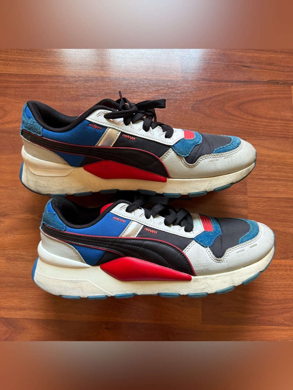 Puma RS 2.0 Futura size 11 sneakers gray violet lapis blue running athletic shoe